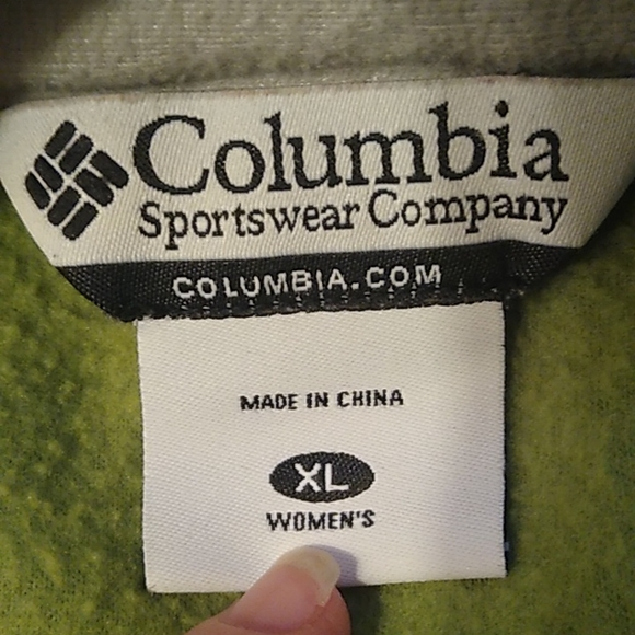 Columbia green zip up vest - Picture 7 of 9
